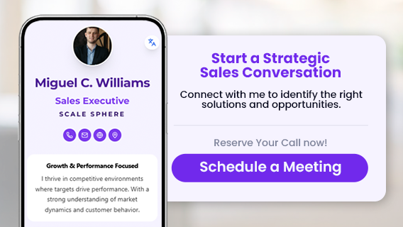 add calendar booking link on digital business card screen