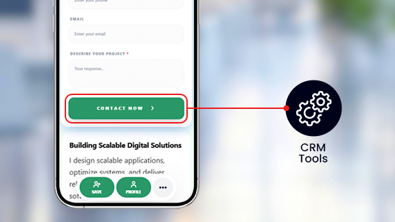 Contact form submission syncing instantly with CRM tools