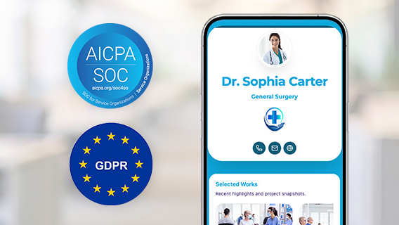 SOC 2 Type II and GDPR certification badges representing secure data infrastructure.
